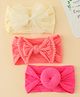 Babyhug Headbands With Bow Applique Pack of 3 - Multicolor