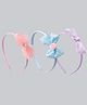 Babyhug Hair Bands With Bow Applique Pack of 3 - Multicolor