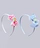 Babyhug Hair Bands with Bow Rainbow & Floral Applique Pack of 2 -  Pink & Purple