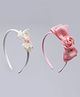 Babyhug Hair Bands With Bow Applique Pack of 2 - Multicolor