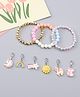 Babyhug Bracelets With Unicorn & Rainbow Design With 6 Charms Pack of 3 - Multicolor
