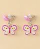 Pine Kids Earrings with Butterfly Design - Purple