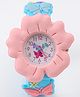 Babyhug Free Size Floral Shaped Analog Watch With Butterfly Applique - Blue