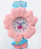 Babyhug Free Size Floral Shaped Analog Watch With Butterfly Applique - Blue