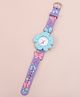 Babyhug Free Size Floral Shaped Analog Watch With Butterfly Applique - Purple