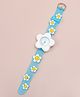 Babyhug Free Size Analog Watch With Floral Applique - Blue