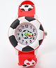 Babyhug Free Size Analog Watch With Football Applique - Red