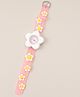 Babyhug Free Size Analog Watch With Floral Applique - Light Pink