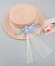 Babyhug Straw Hat With Floral Applique Pink - Diameter 17 cm