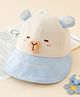Babyhug Baseball Cap with Ear Applique & Embroidery Light Blue - Diameter 16 cm