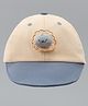 Babyhug Cotton Baseball Cap With Lion Applique Light Blue - Diameter 17 cm