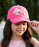 Pine Kids Cotton Baseball Cap With Heart & Star Applique Fuchsia - Diameter 17 cm