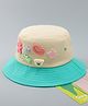 Babyhug Cotton Bucket Hat With Applique Sea Green - Diameter 17 cm