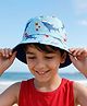 Pine Kids Bucket Hat With Shark Print Light Blue - Diameter 17 cm
