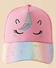 Pine Kids Baseball Cap With Unicorn Embroidery Pink - Diameter 17 cm