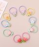 Babyhug Hair Rubber Bands with Floral Applique Free Size Pack of 5 - Multicolor
