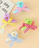 Pine Kids Hair Claw Clips With Bow Applique Pack of 4 - Multicolor