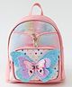 Babyhug Fashion Backpack with Butterfly Applique - Pink