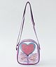 Babyhug Sling Bag with Bow & Heart Applique - Pink Sling Bag -Purple