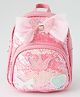 Babyhug Fashion Backpack with Hearts  & Bow Applique - Pink