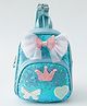 Babyhug Fashion Backpack with Hearts  & Bow Applique - Blue