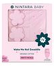 NINTARA BABY Wake Me Not Swaddle Wrap 100% Organic Cotton, Ultra-Soft Newborn Sleep Sack with Safe Velcro (0-3 Months)