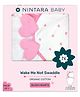 NINTARA BABY Wake Me Not Swaddle Wrap 100% Organic Cotton, Ultra-Soft Newborn Sleep Sack with Safe Velcro (0-3 Months)