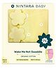 NINTARA BABY Wake Me Not Swaddle Wrap 100% Organic Cotton, Ultra-Soft Newborn Sleep Sack with Safe Velcro (0-3 Months) - Pack of 2