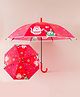 Babyhug Free Size Umbrella with Cat Print - Red