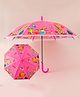 Babyhug Free Size Umbrella with Animal Print - Fuchsia