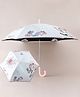 Pine Kids Umbrella With Floral Print - Pink & White