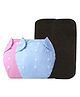The Cheeky Kidzz 2 Baby Adjustable & Washable Reusable Cloth Diapers With 2 Absorbent Microfiber Bamboo Charcoal Insert Pads Wet-Free For New Born/Toddlers/Infants (Pink, Blue)