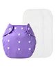 The Cheeky Kidzz 1 Baby Adjustable & Washable Reusable Cloth Diaper With 2 Absorbent White Insert Pads Wet-Free For New Borns/Toddlers/Infants (Purple)