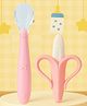 The Cheeky Kidzz Baby Ultra-Soft Food-Grade Silicone Spoon With Soft Bristle Banana Teether & Infant Training Toothbrush For Babies BPA Free