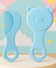 The Cheeky Kidzz Baby Soft Bristles Cartoon Face Design Comb And Hair Brush For Babies Sensitive Skin Hair Care BPA Free For Babies (Blue)