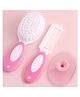 The Cheeky Kidzz Pack of 3 Baby Soft Bristles Hair Brush And Comb Set for Babies Grooming BPA Free (PINK)