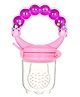 Tinny Tots Baby Fresh Fruit Vegetable Food Sucker Feeder Musical Rattle Nibbler Soother for Babies BPA Free (PINK)