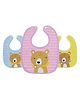 Tinny Tots Baby Pack of 3 Fast Drying Button Style Closure Dog Print Feeding Bibs Aprons Double Layers For Everyday Use 0 To 24 Months Babies (ASSORTED DESIGNS)