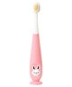 Tinny Tots Kids Ultra Soft Bristles Bunny Print Training Toothbrush For Gentle and Complete Oral Cleaning 360-Degree Easy Grip Tooth Brush For 1 to 10 Years BPA Free (PINK)