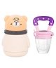 The Cheeky Kidzz Baby Food Feeder Nibbler With Skin Care Powder Puff Box In A Cute Cartoon Bear Design BPA Free