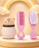The Cheeky Kidzz Baby Skin Care Powder Puff Box With Soft Bristles Comb and Brush Set BPA Free