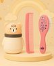 The Cheeky Kidzz Baby Skin Care Powder Puff Box With Attractive Design Soft Bristles Comb and Brush Set BPA Free