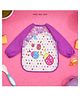 The Cheeky Kidzz Baby Full Sleeves Washable Waterproof Bib/Apron With Tying Robe Use During Messy Activities Like Feeding Or Painting (Purple)