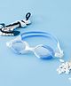 Babyhug Free Size Solid Swimming Goggles - Light Blue & White