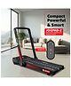 PowerMax Fitness JOGPAD-2 (4.0HP Peak) 2-in-1 Compact Foldable Treadmill for Home + Under Desk Walking Pad - Slim Enough to be stored Under Bed or Sofa - Remote Controller