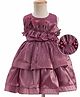 Mark & Mia Woven Sleeveless Party Dress With Ruffle & Pearl Detailing - Purple