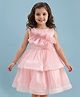 Mark & Mia Woven Sleeveless Party Dress With Ruffle & Pearl Detailing - Peach