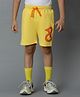 Tales & Stories Cotton Knit Brand Logo Printed Bermuda - Yellow