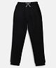 Tales & Stories Cotton Knit Solid Track Pants - Black