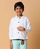 Tales & Stories Cotton Woven Full Sleeves Quilted Shirt - White